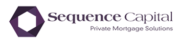 Sequence Capital logo with a purple geometric hexagon shape and the text "Sequence Capital Private Mortgage Solutions" in purple font.