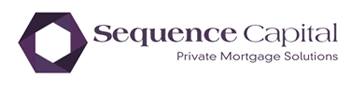 Sequence Capital logo with a purple geometric hexagon shape and the text "Sequence Capital Private Mortgage Solutions" in purple font.