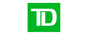 TD logo with white letters "TD" on a green square background.